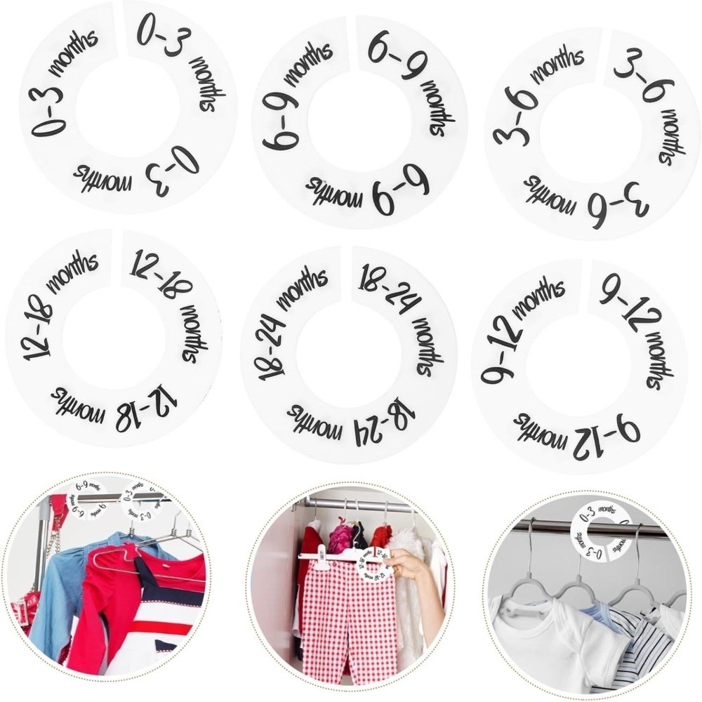 Baby Clothing Wardrobe - 68/9Pcs Organizing Hangers Baby Clothing Size