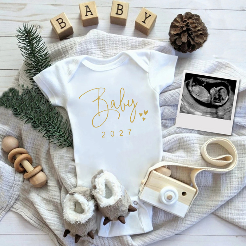 Baby Clothing Gender Neutral - Pregnancy Announcement Baby 2027 Newborn Baby