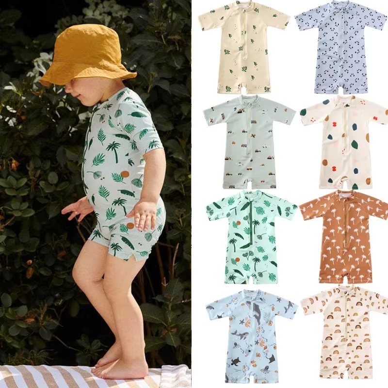 Baby Swimwear Uv - One-piece Swimsuit Baby Boys Girls Short