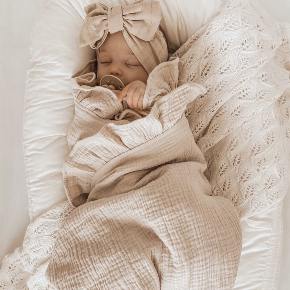 INS Ruffled Muslin Baby Swaddl - Baby Clothing Organic Cotton incelemesi ve fiyatı