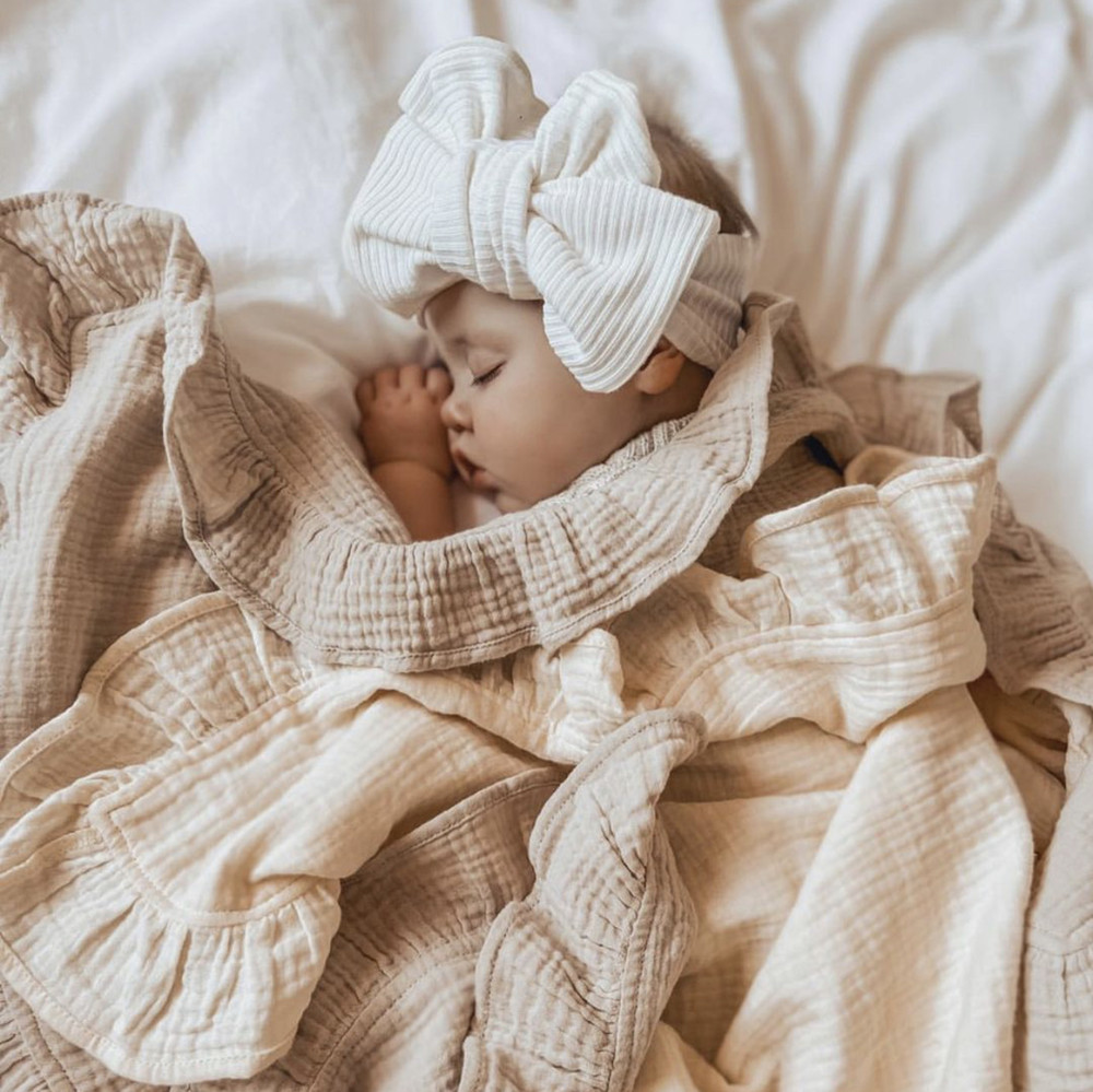 INS Ruffled Muslin Baby Swaddl - Baby Clothing Organic Cotton incelemesi ve fiyatı