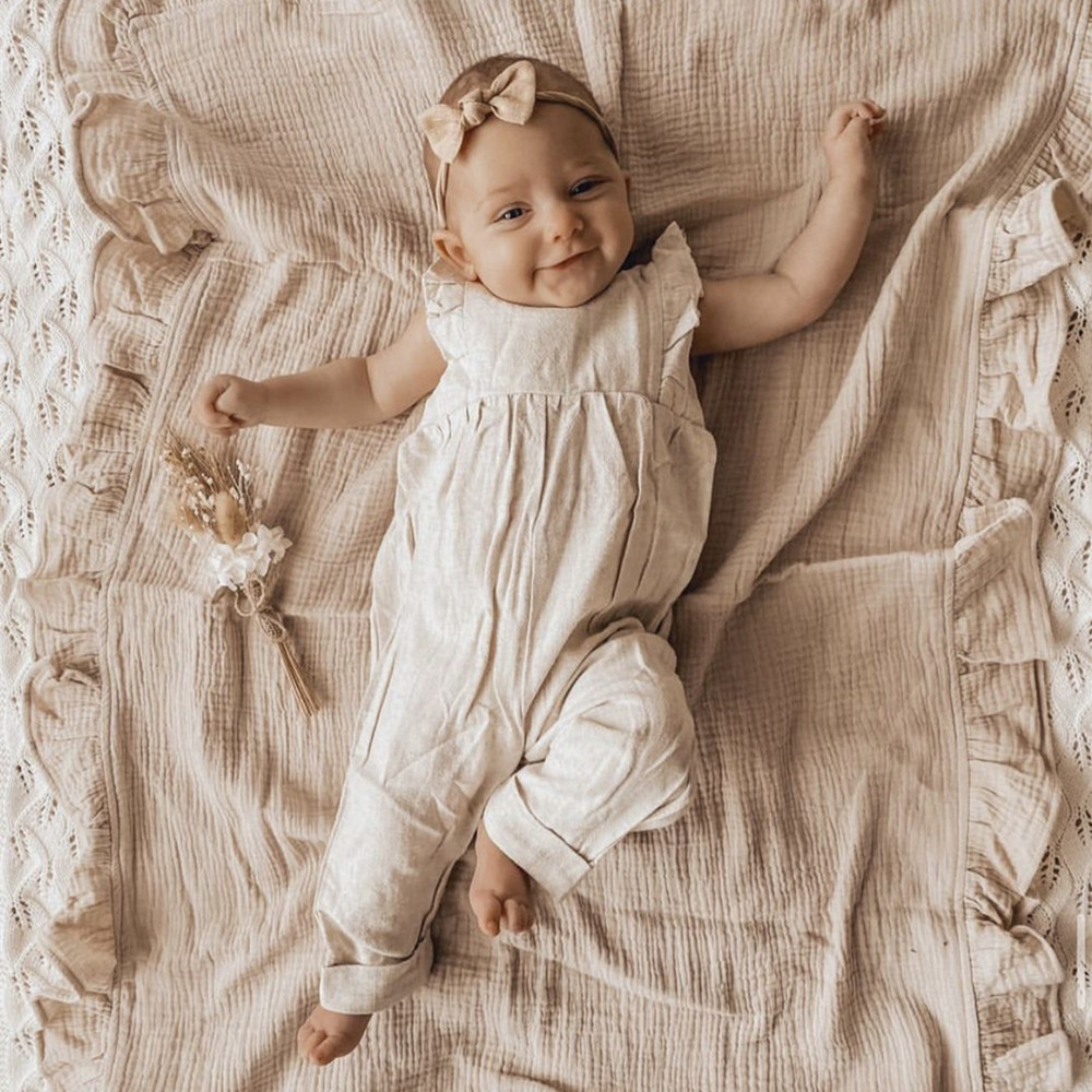 INS Ruffled Muslin Baby Swaddl - Baby Clothing Organic Cotton incelemesi ve fiyatı