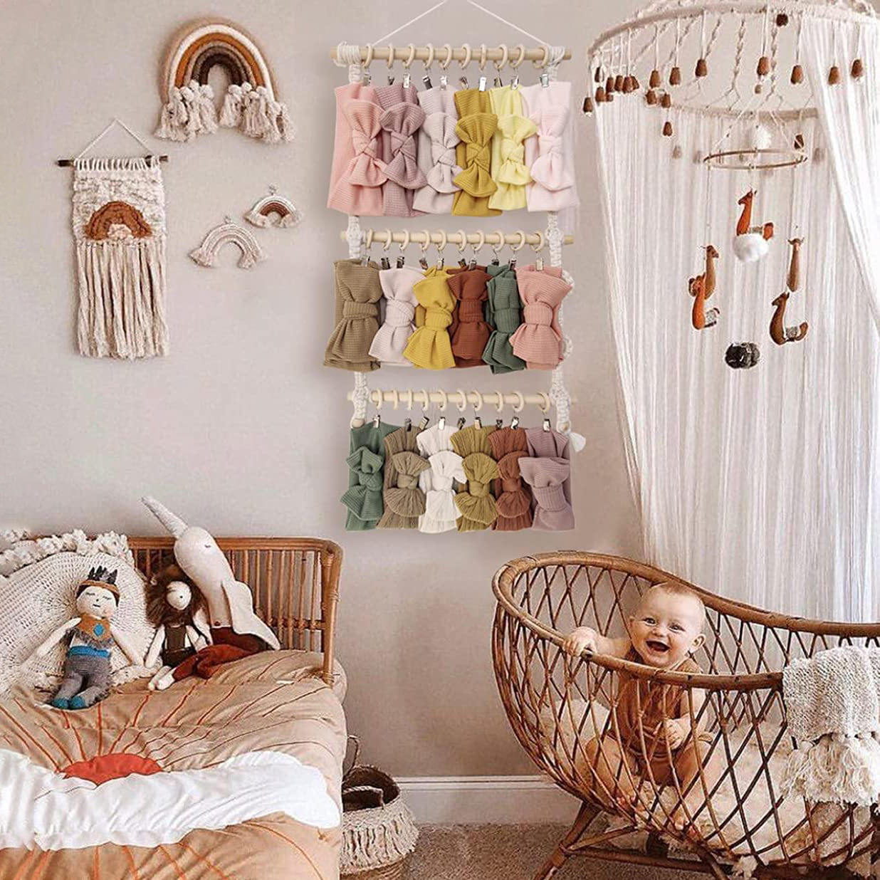 Macrame Wall Hanging Boho Head - Baby Clothing Hangers incelemesi ve fiyatı