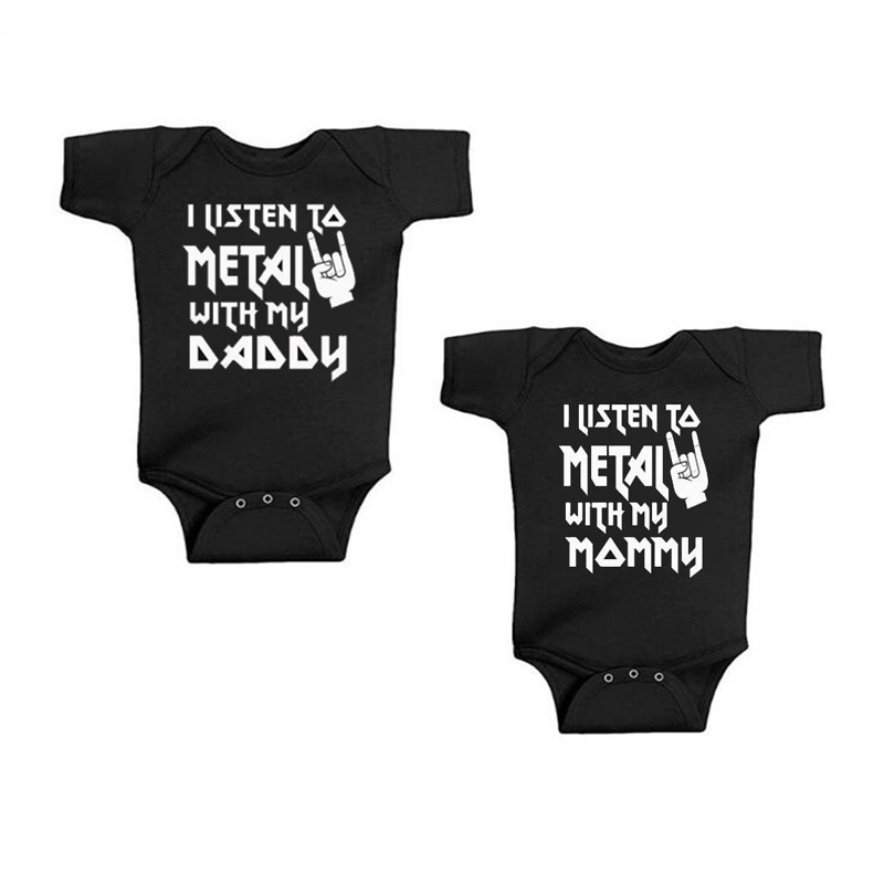 I Listen to Metal with My Dadd - Baby Clothing Gender Neutral incelemesi ve fiyatı