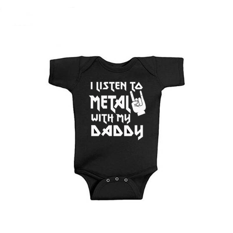 I Listen to Metal with My Dadd - Baby Clothing Gender Neutral incelemesi ve fiyatı