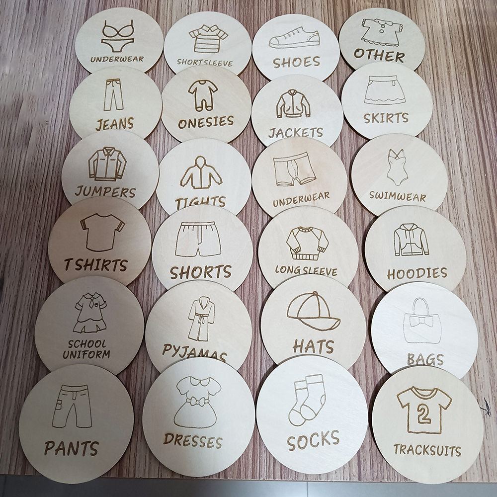 Wooden Wardrobe Labels, Kids C - Baby Clothing Wardrobe incelemesi ve fiyatı