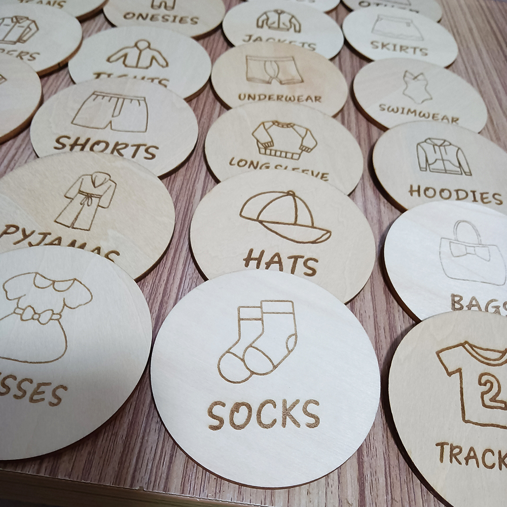 Wooden Wardrobe Labels, Kids C - Baby Clothing Wardrobe incelemesi ve fiyatı