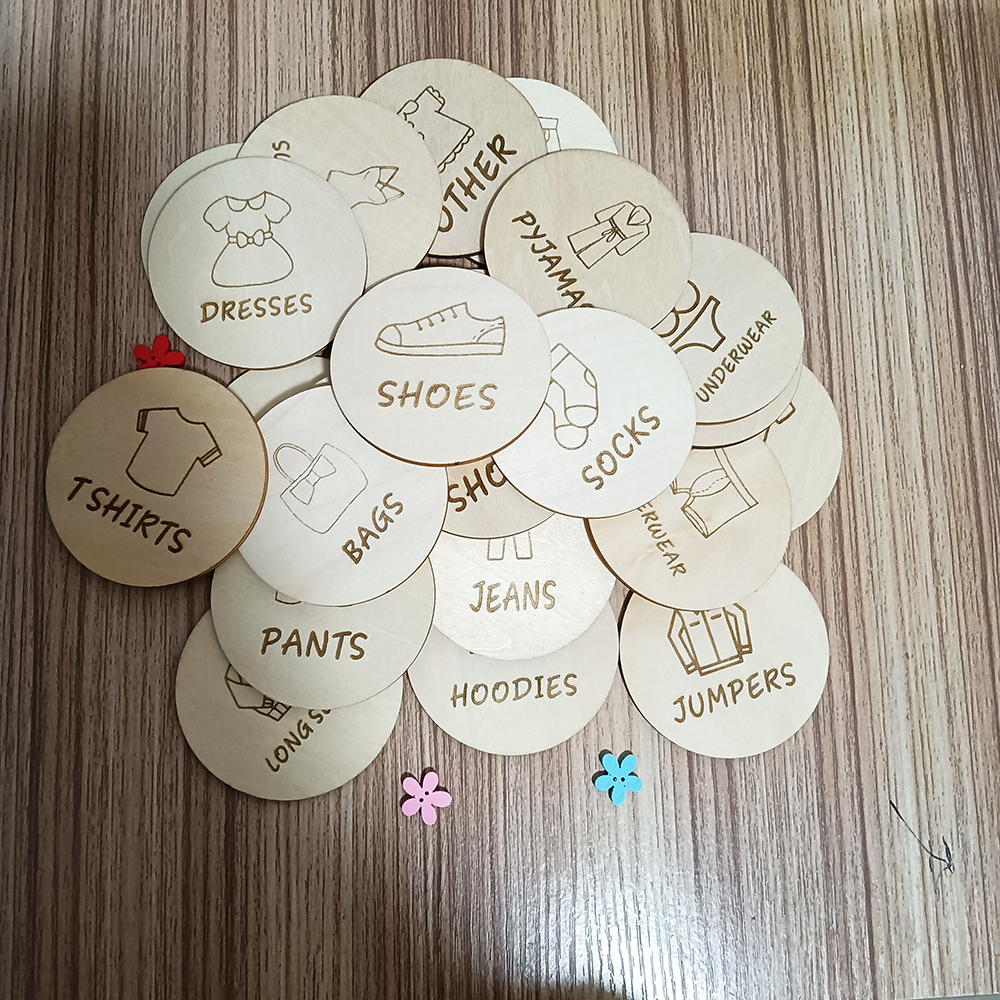 Wooden Wardrobe Labels, Kids C - Baby Clothing Wardrobe incelemesi ve fiyatı