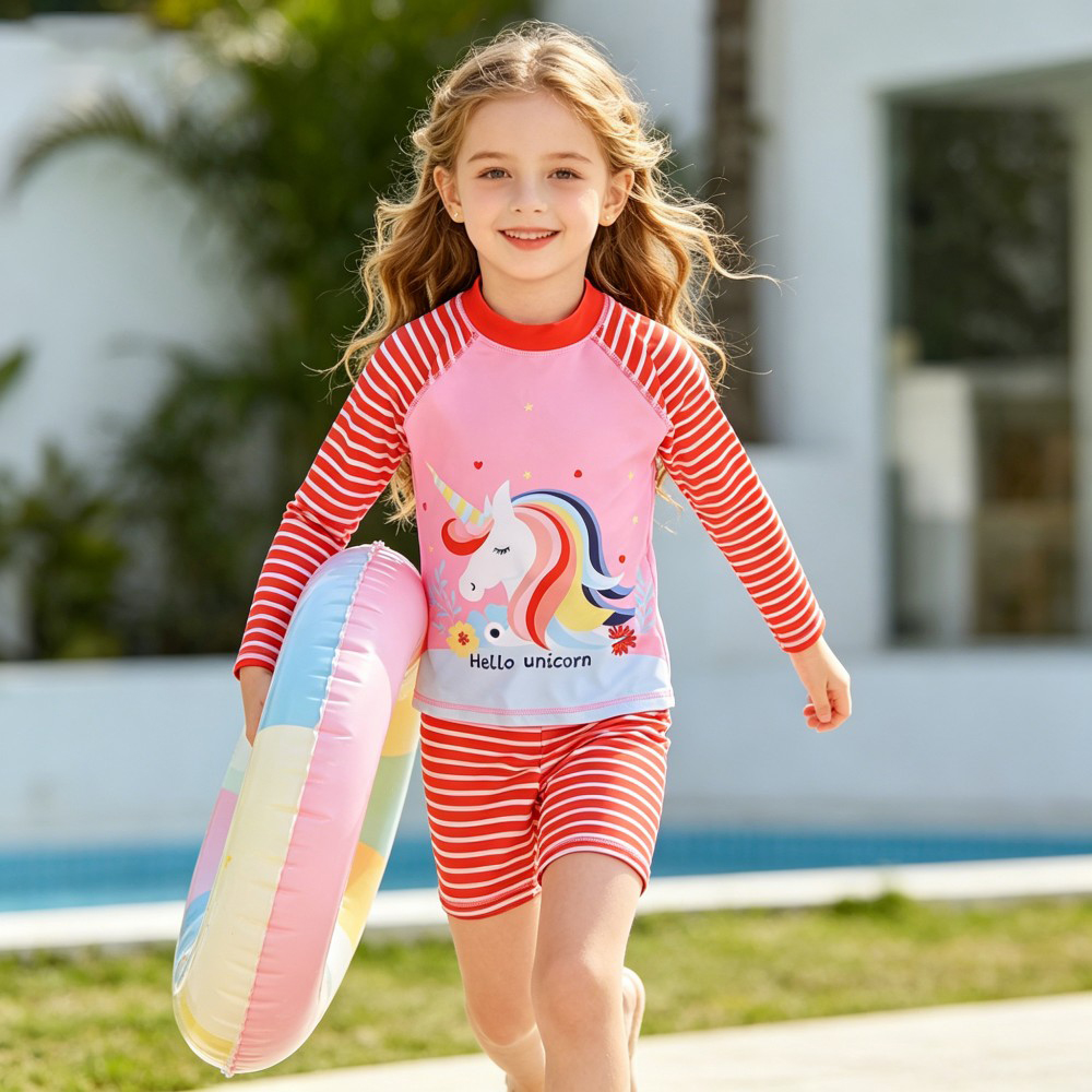 Girls Unicorn Rash Guard Swims - Baby Swimwear Uv incelemesi ve fiyatı