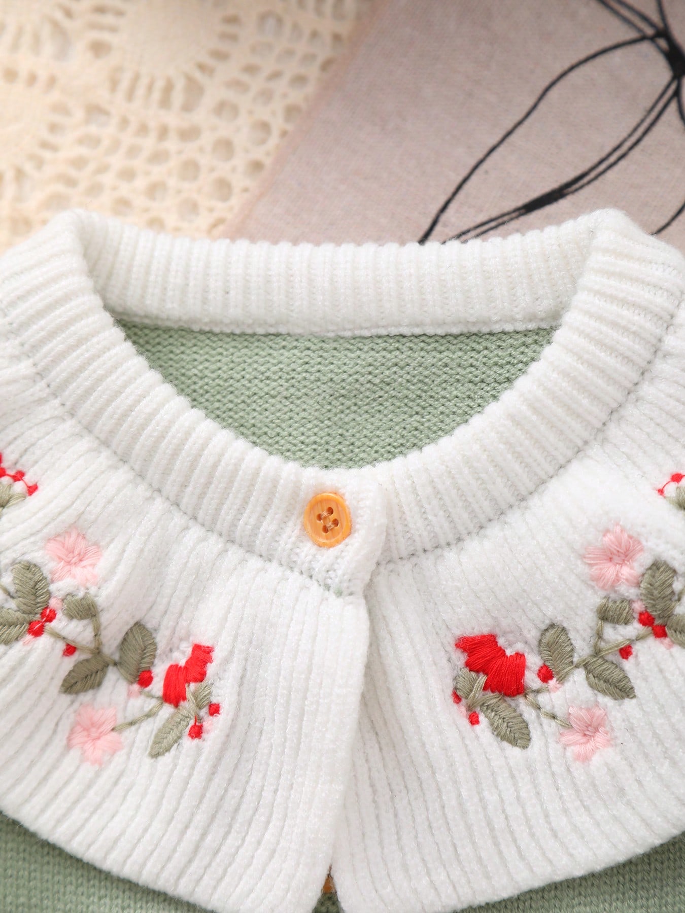 Baby Girl Knitted Embroidered  - Baby Clothing Stores incelemesi ve fiyatı