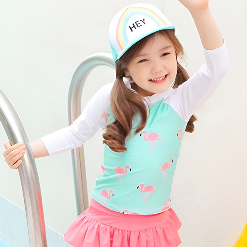 Girls Printed Long Sleeves Swi - Baby Swimwear Uv incelemesi ve fiyatı