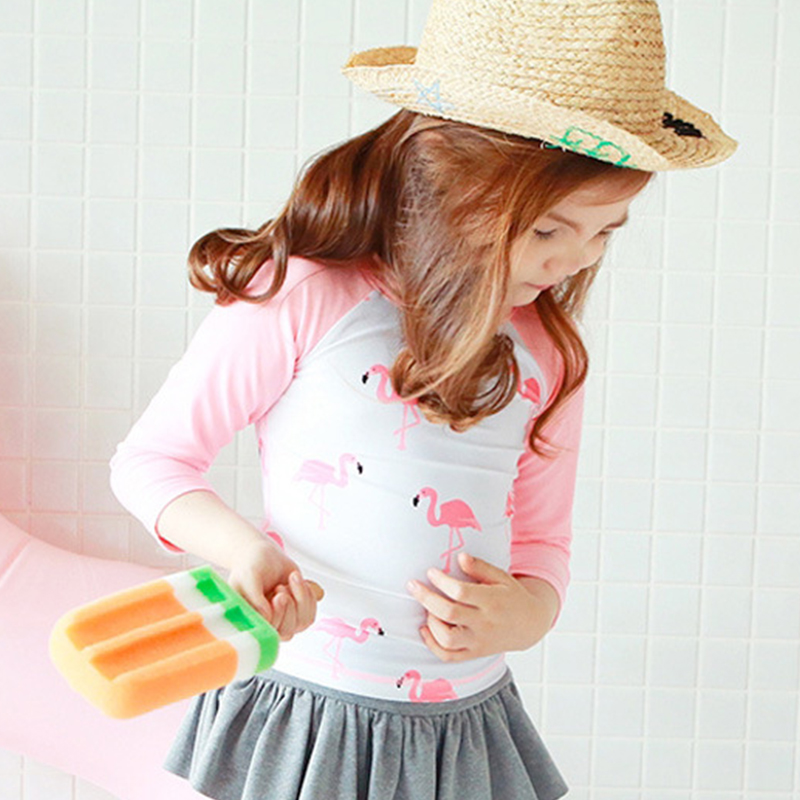 Girls Printed Long Sleeves Swi - Baby Swimwear Uv incelemesi ve fiyatı