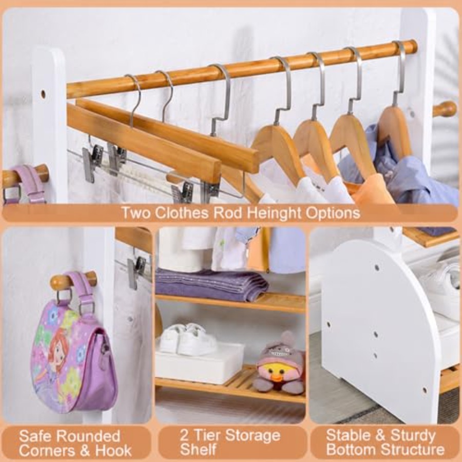 Clothing Rack with Adjustable  - Baby Clothing Wardrobe incelemesi ve fiyatı