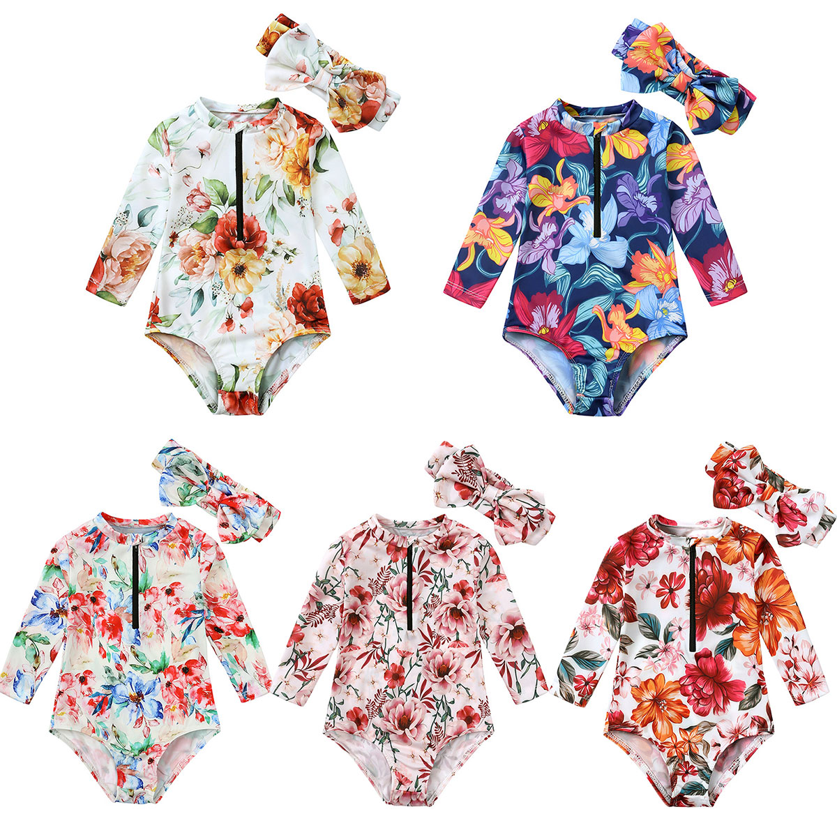 Ins Fashion Floral Swimwear fo - Baby Swimwear Uv incelemesi ve fiyatı