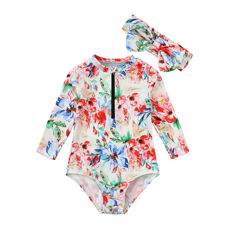 Ins Fashion Floral Swimwear fo - Baby Swimwear Uv incelemesi ve fiyatı