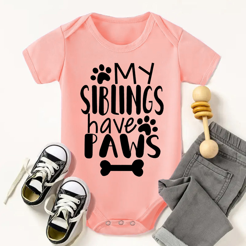 My Siblings Have Paws Cute Inf - Baby Clothing Gender Neutral incelemesi ve fiyatı