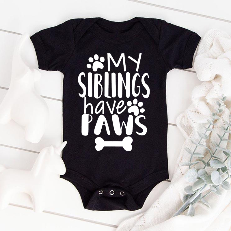 My Siblings Have Paws Cute Inf - Baby Clothing Gender Neutral incelemesi ve fiyatı
