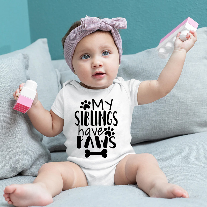 My Siblings Have Paws Cute Inf - Baby Clothing Gender Neutral incelemesi ve fiyatı