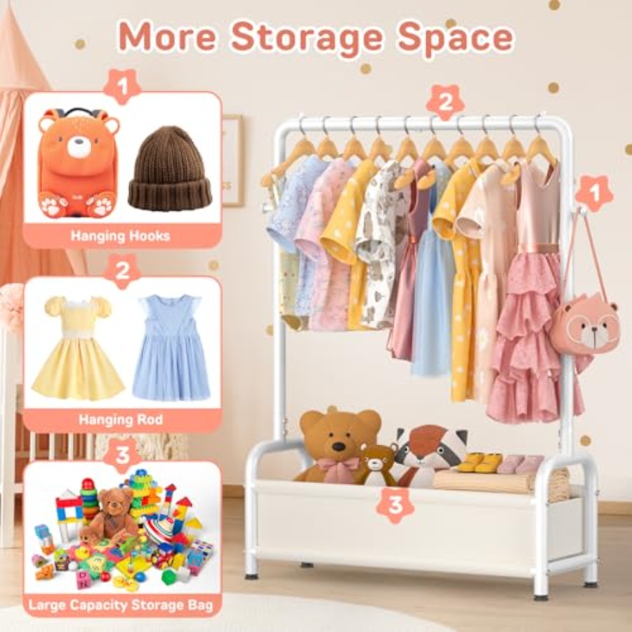 Clothing Rack with Storage She - Baby Clothing Wardrobe incelemesi ve fiyatı