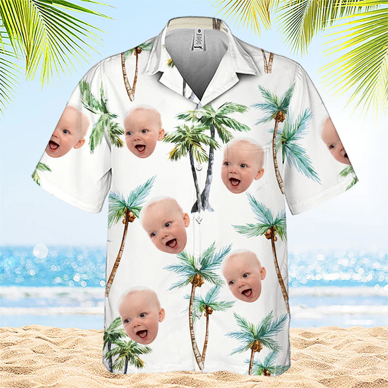 Face Photo Baby Shirts For Men - Baby Clothing Hawaii incelemesi ve fiyatı