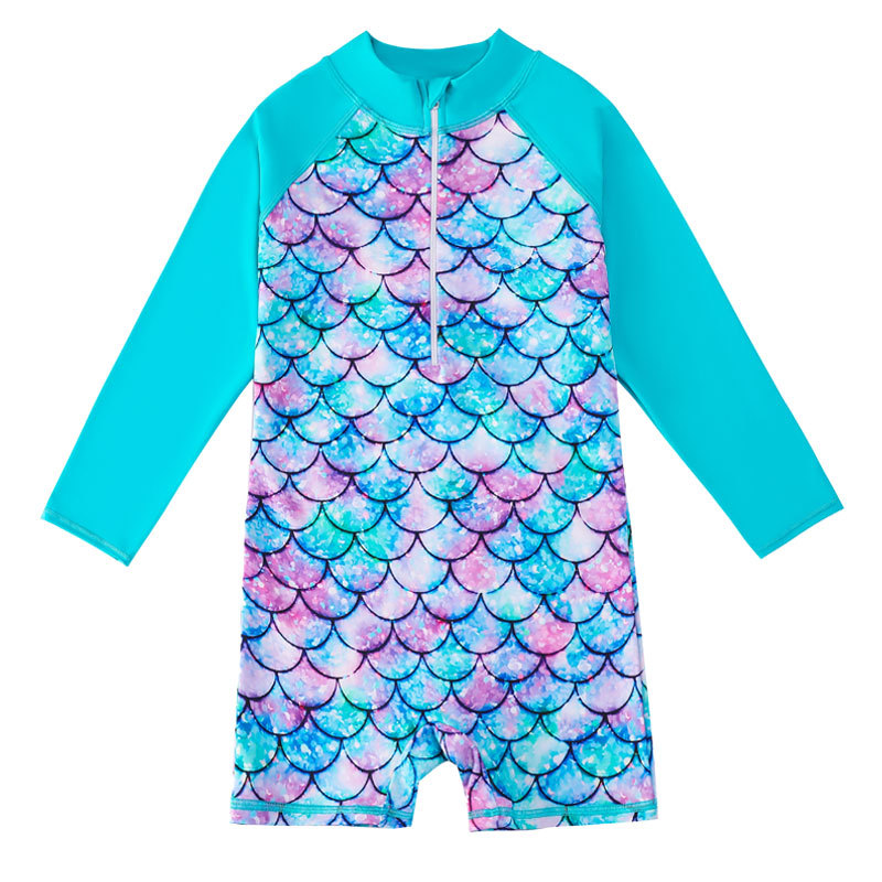 Kids Summer Swimsuit Long Slee - Baby Swimwear Uv incelemesi ve fiyatı