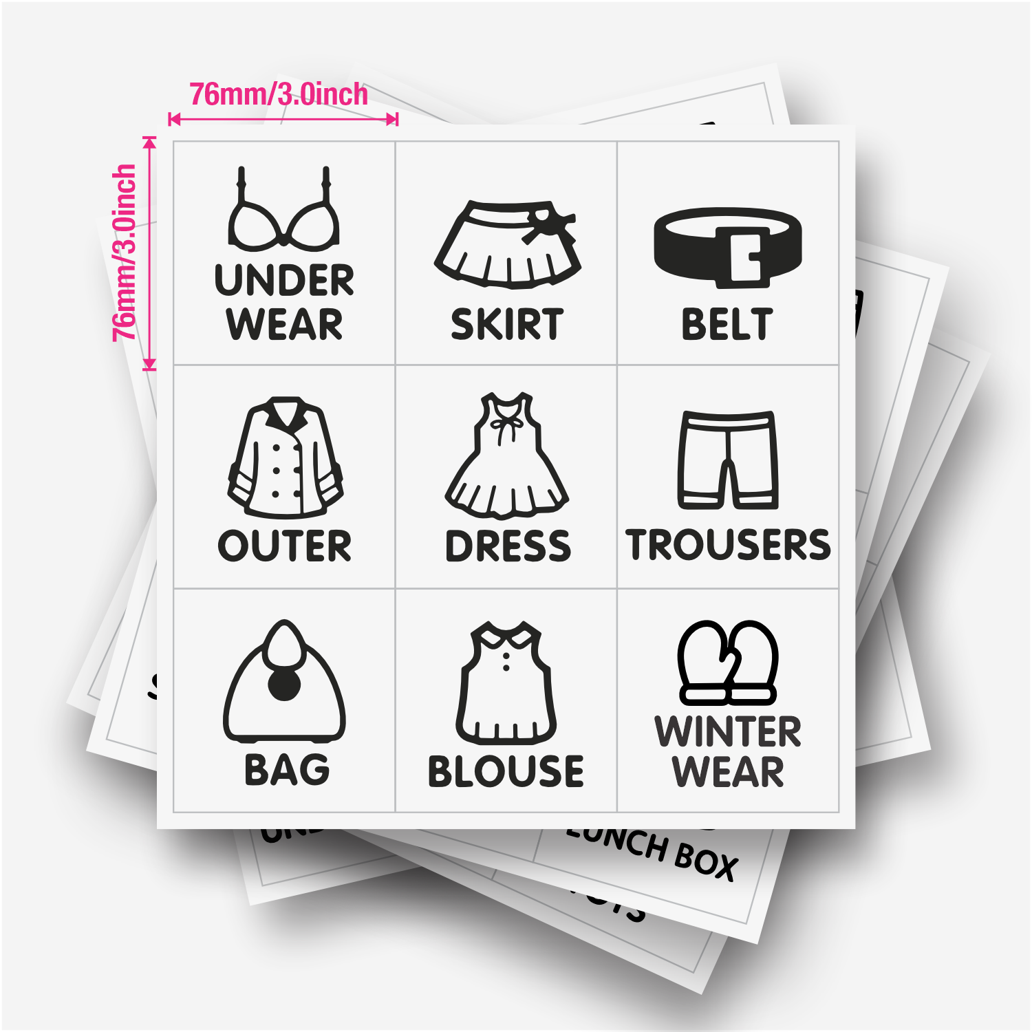 9 pcs/Sheet, Wardrobe Organize - Baby Clothing Wardrobe incelemesi ve fiyatı