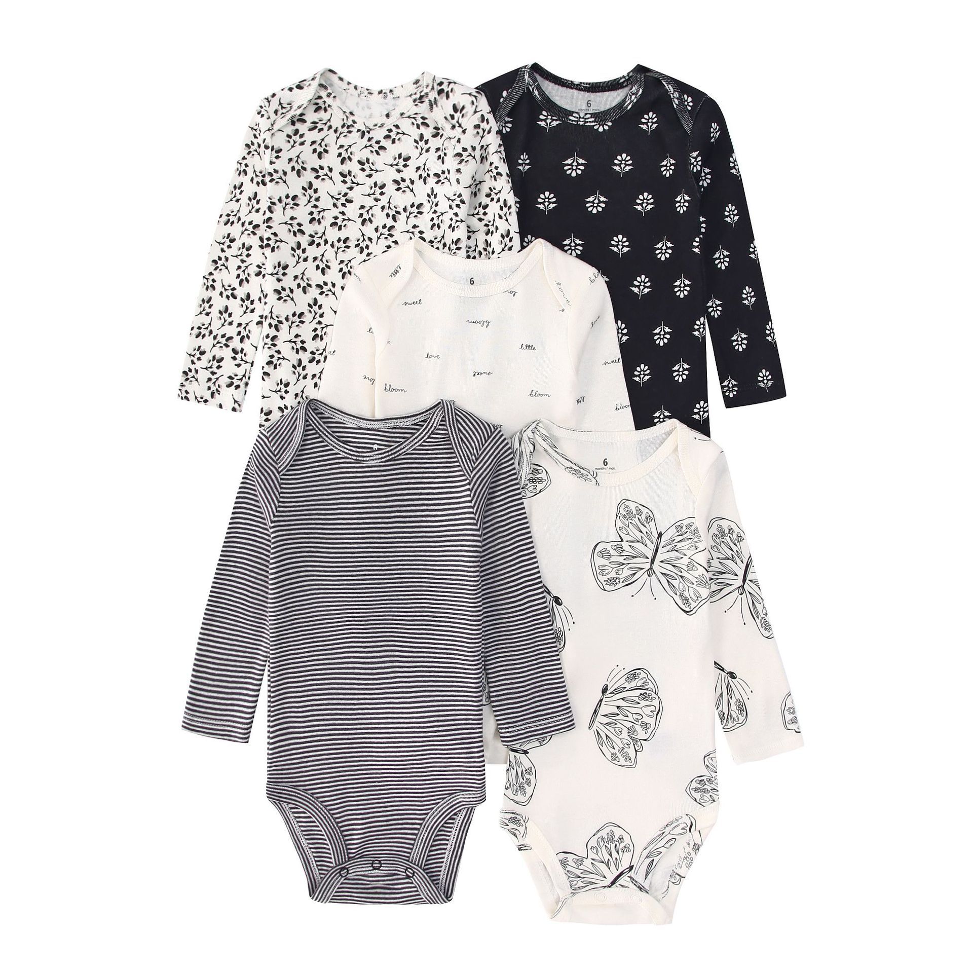 5PCS Newborn Infant Baby Bodys - Baby Clothing Gender Neutral incelemesi ve fiyatı