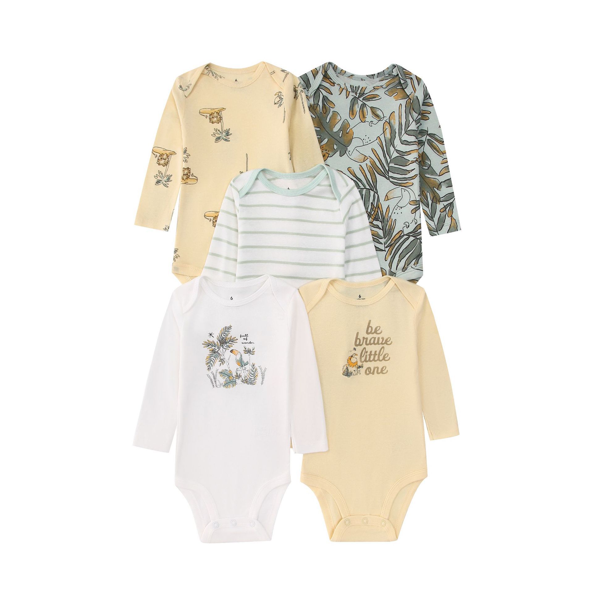 5PCS Newborn Infant Baby Bodys - Baby Clothing Gender Neutral incelemesi ve fiyatı