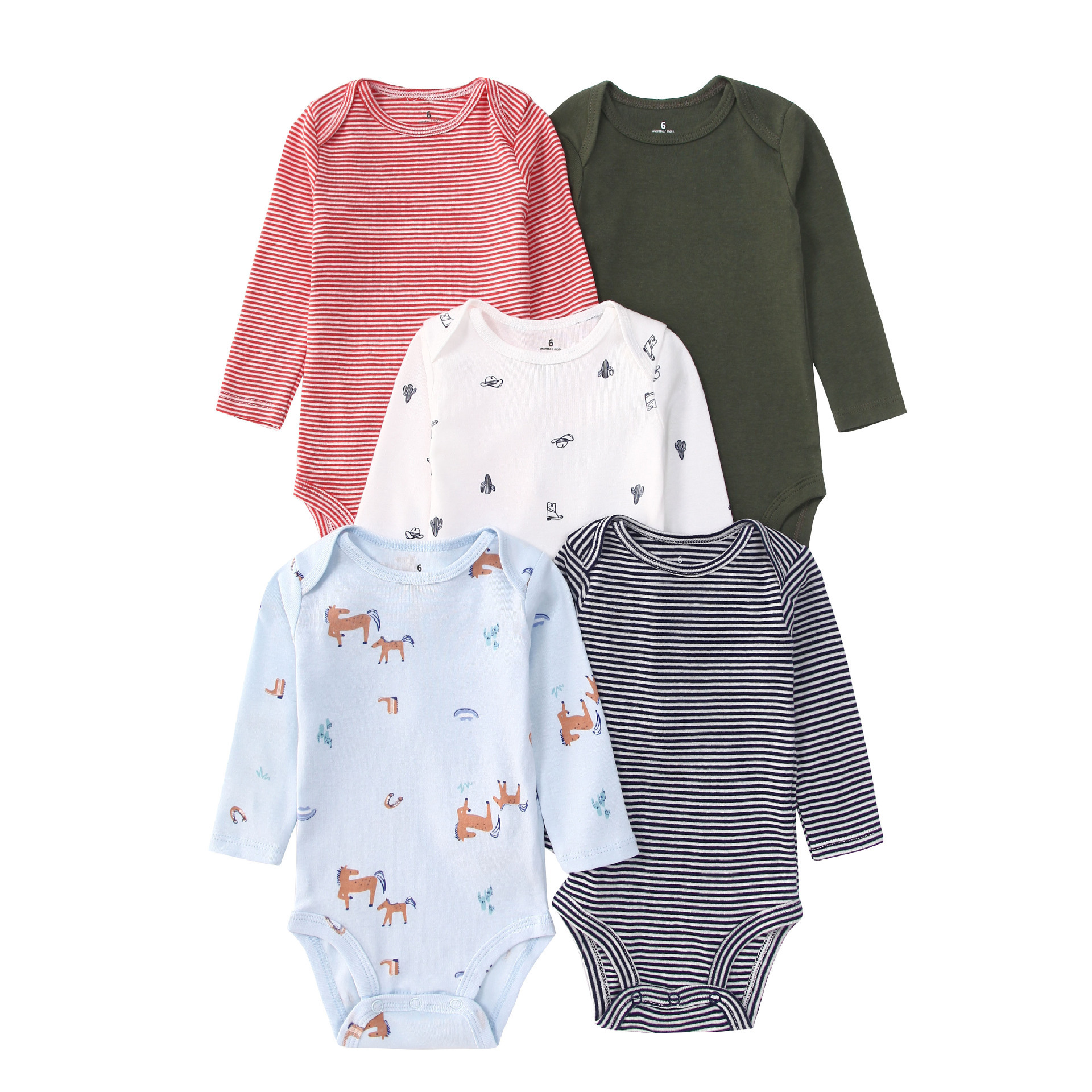 5PCS Newborn Infant Baby Bodys - Baby Clothing Gender Neutral incelemesi ve fiyatı