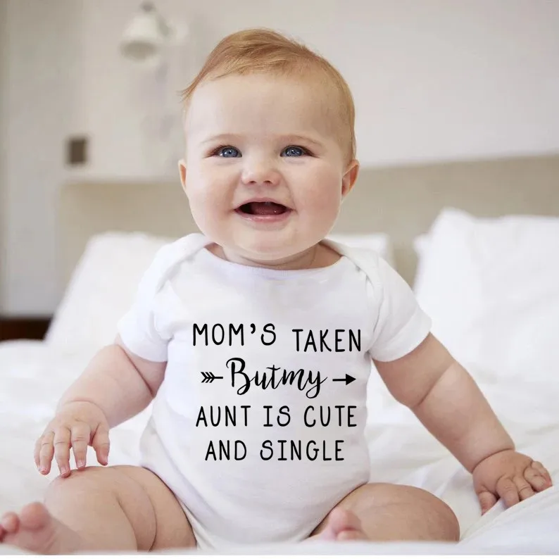My Aunt Is Cute and Single Fun - Baby Clothing Gender Neutral incelemesi ve fiyatı